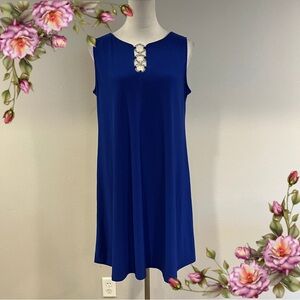 Roz & Ali casual royal‎ Blue Sleeveless stretchy mini Dress size large